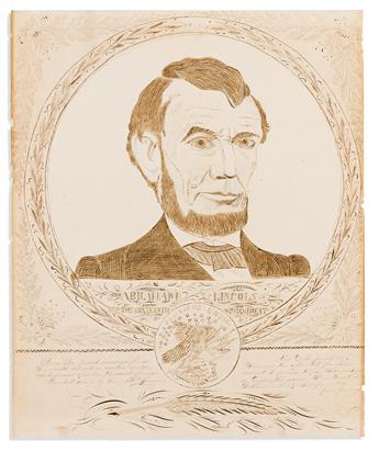 (ABRAHAM LINCOLN.) Pair of original drawings of Lincoln and McClellan.